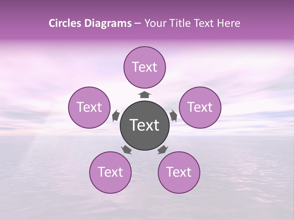 An Illustration Of Sun Shining Through The Clouds PowerPoint Template