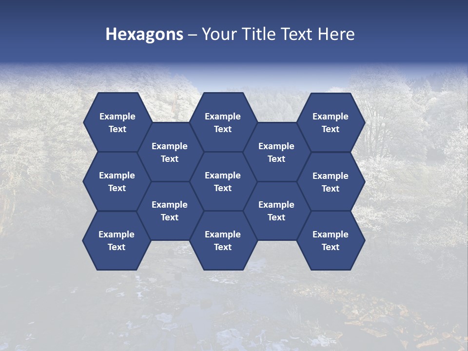 Winter Wonderland, A Stunning Bright Decembers Day With Ice On The River And Mists And Frost On The Trees And The Light Almost Creating A 3D Effect At Starwood In Northumberland, England PowerPoint Template