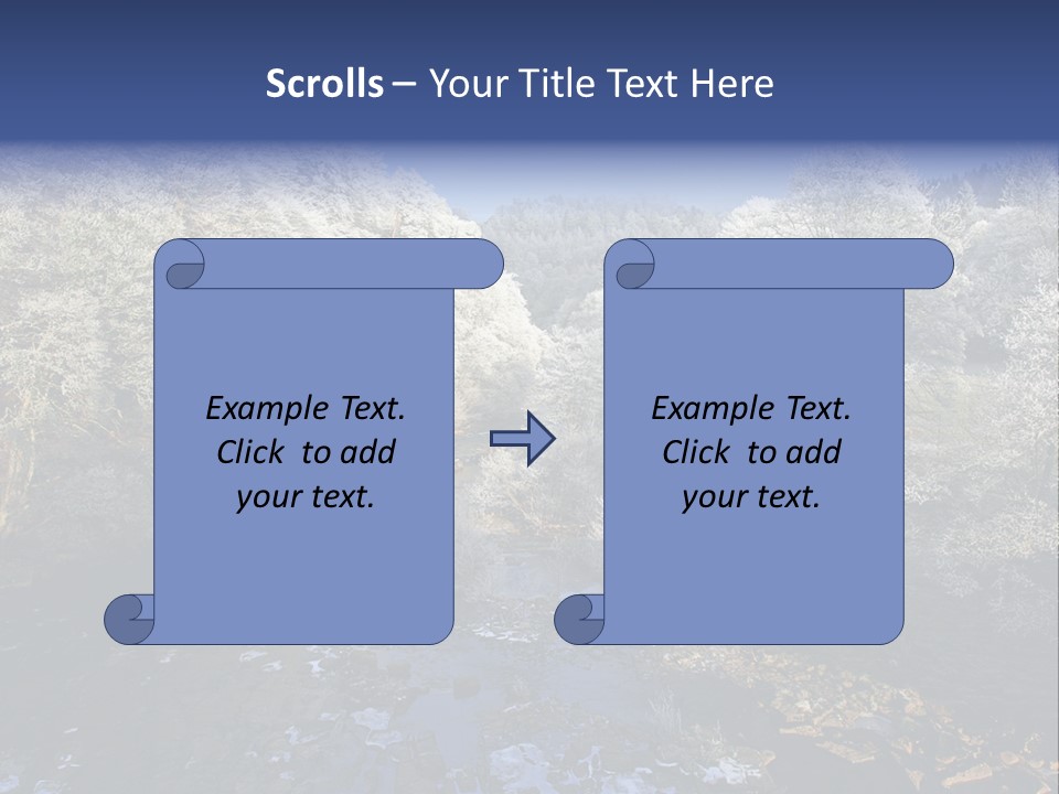 Winter Wonderland, A Stunning Bright Decembers Day With Ice On The River And Mists And Frost On The Trees And The Light Almost Creating A 3D Effect At Starwood In Northumberland, England PowerPoint Template