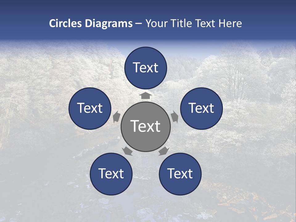 Winter Wonderland, A Stunning Bright Decembers Day With Ice On The River And Mists And Frost On The Trees And The Light Almost Creating A 3D Effect At Starwood In Northumberland, England PowerPoint Template