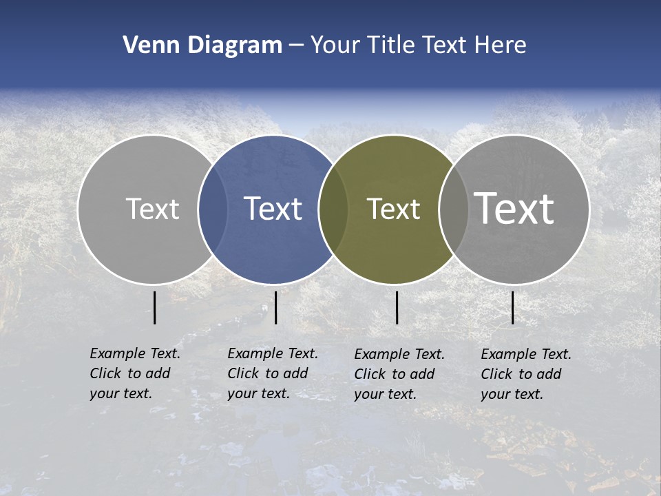 Winter Wonderland, A Stunning Bright Decembers Day With Ice On The River And Mists And Frost On The Trees And The Light Almost Creating A 3D Effect At Starwood In Northumberland, England PowerPoint Template