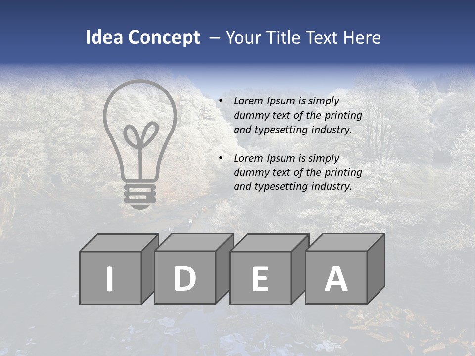 Winter Wonderland, A Stunning Bright Decembers Day With Ice On The River And Mists And Frost On The Trees And The Light Almost Creating A 3D Effect At Starwood In Northumberland, England PowerPoint Template