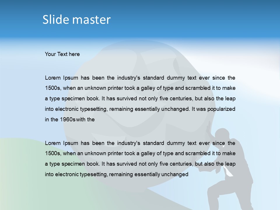 Difficult Business Task. Conceptual Piece, A Very Difficult Task In Business. Raster Version PowerPoint Template