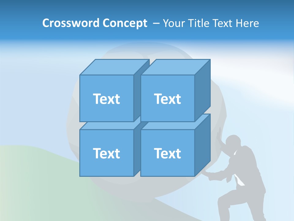 Difficult Business Task. Conceptual Piece, A Very Difficult Task In Business. Raster Version PowerPoint Template