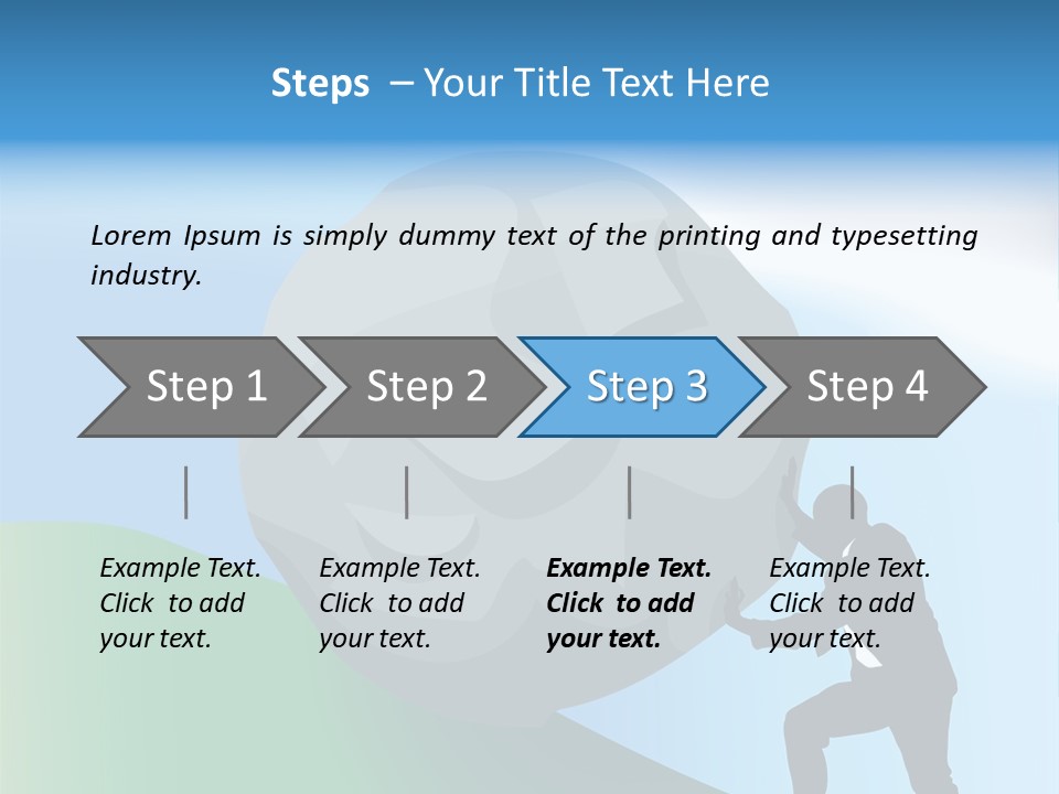 Difficult Business Task. Conceptual Piece, A Very Difficult Task In Business. Raster Version PowerPoint Template