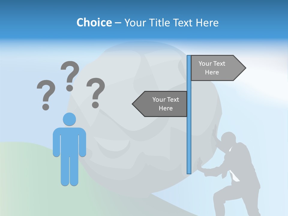 Difficult Business Task. Conceptual Piece, A Very Difficult Task In Business. Raster Version PowerPoint Template