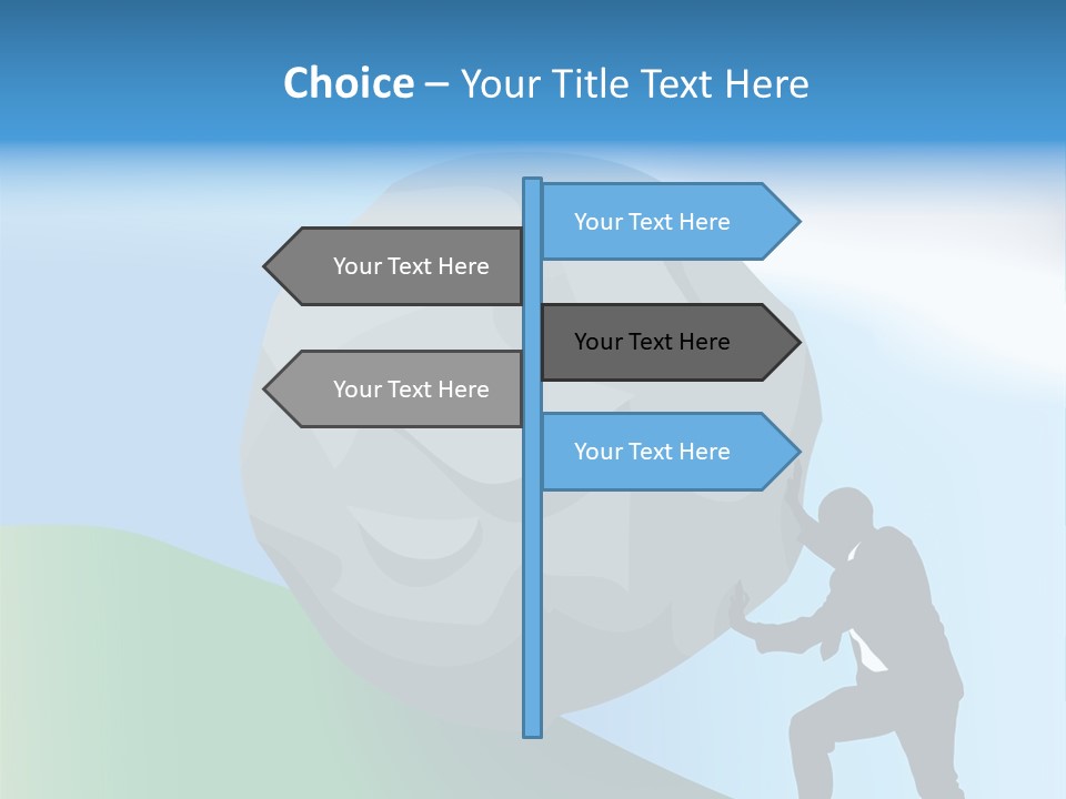 Difficult Business Task. Conceptual Piece, A Very Difficult Task In Business. Raster Version PowerPoint Template