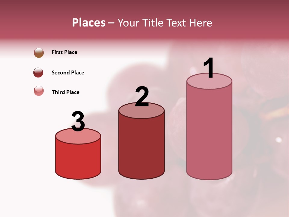 Close Up Of Red Grapes PowerPoint Template