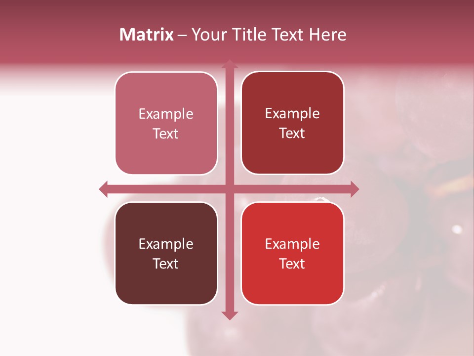 Close Up Of Red Grapes PowerPoint Template