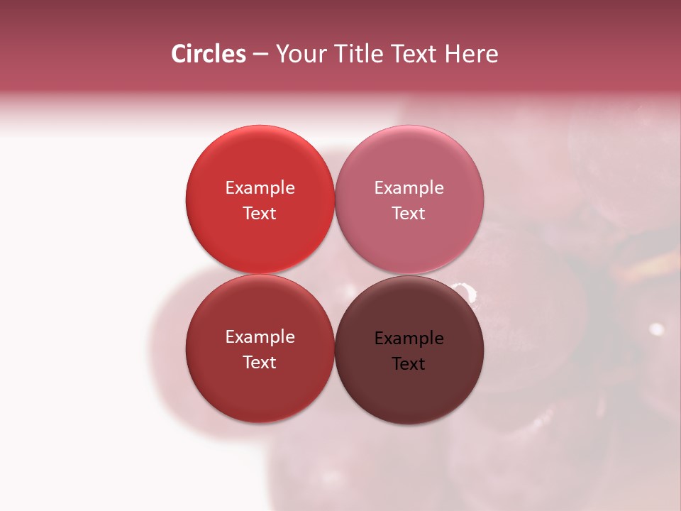 Close Up Of Red Grapes PowerPoint Template