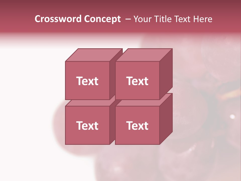 Close Up Of Red Grapes PowerPoint Template