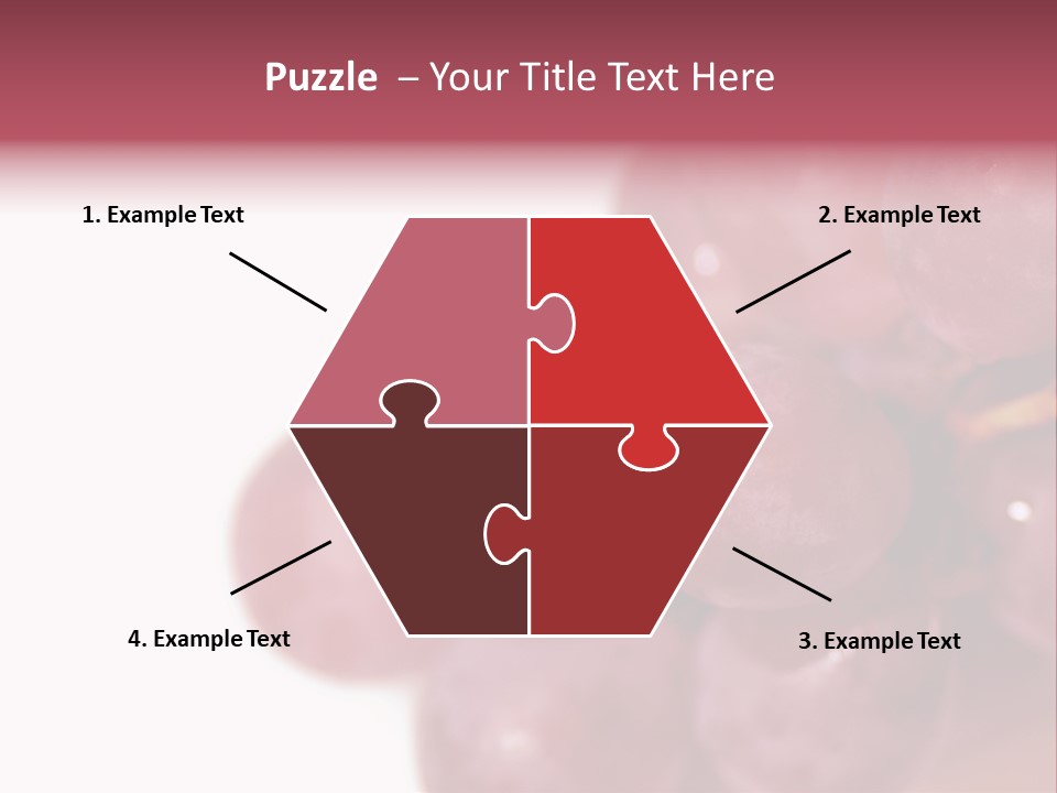 Close Up Of Red Grapes PowerPoint Template