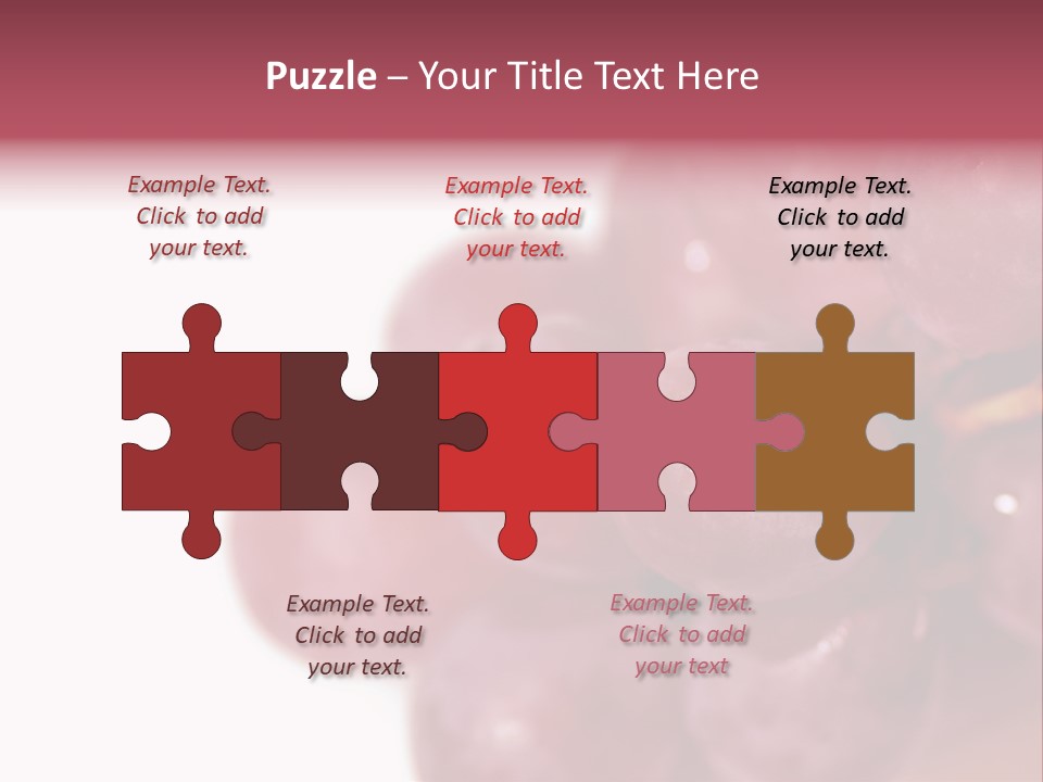 Close Up Of Red Grapes PowerPoint Template