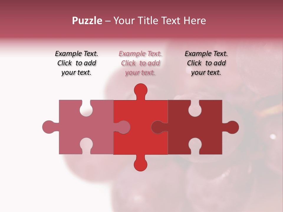 Close Up Of Red Grapes PowerPoint Template