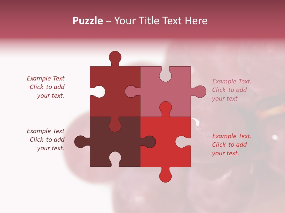 Close Up Of Red Grapes PowerPoint Template