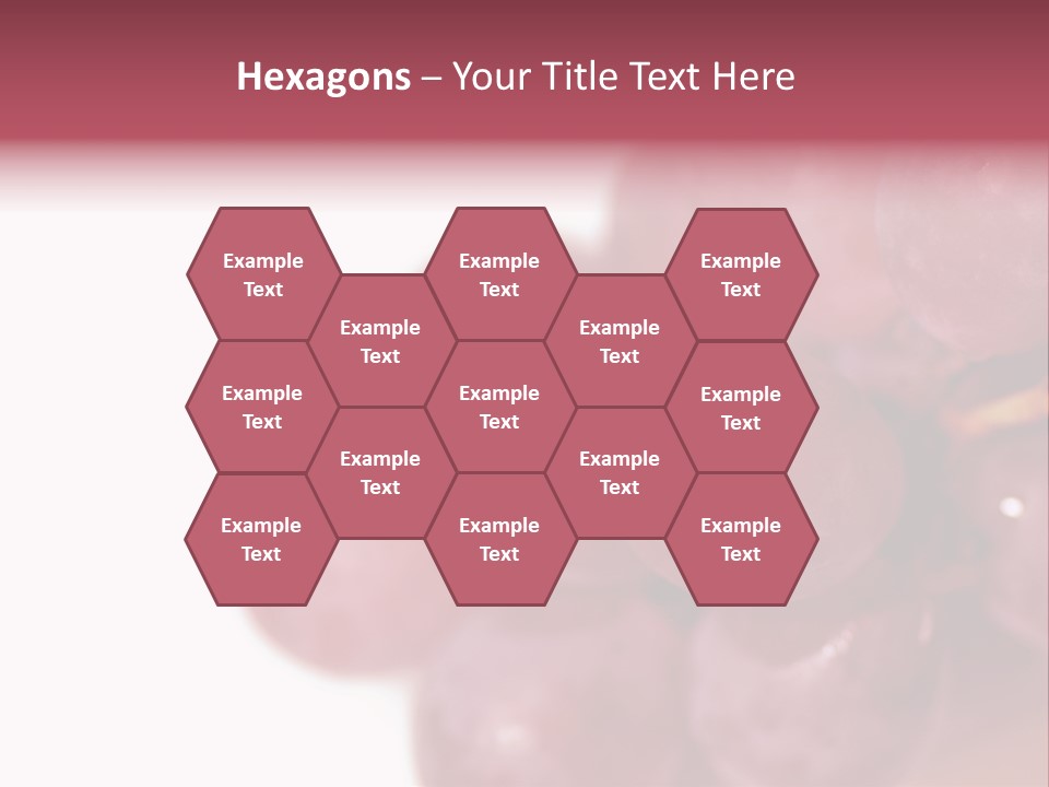 Close Up Of Red Grapes PowerPoint Template