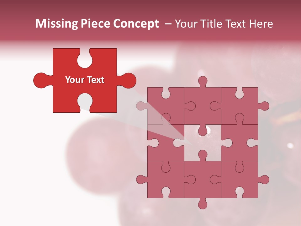 Close Up Of Red Grapes PowerPoint Template