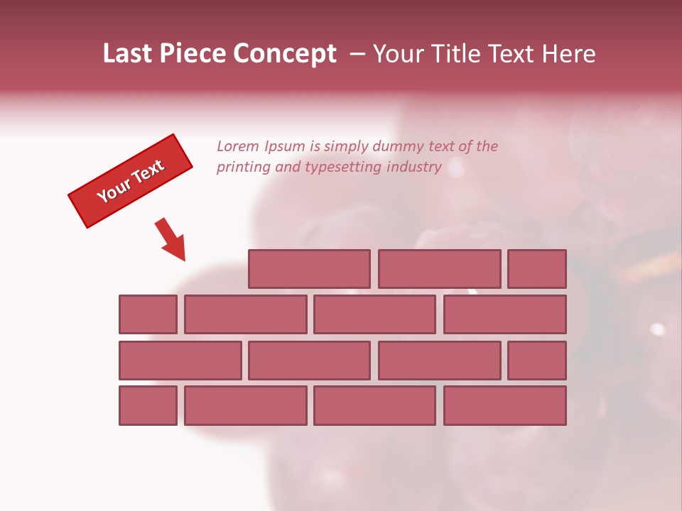 Close Up Of Red Grapes PowerPoint Template