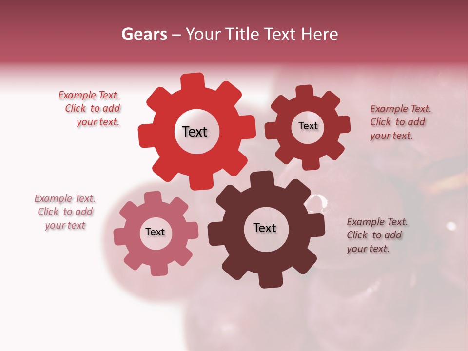 Close Up Of Red Grapes PowerPoint Template