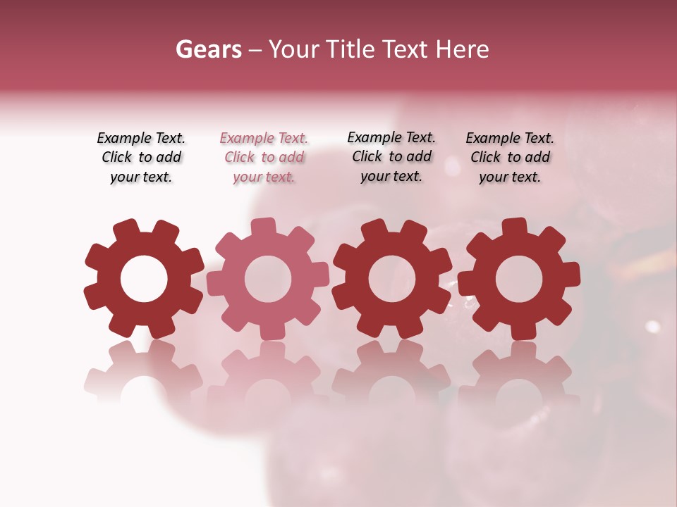 Close Up Of Red Grapes PowerPoint Template