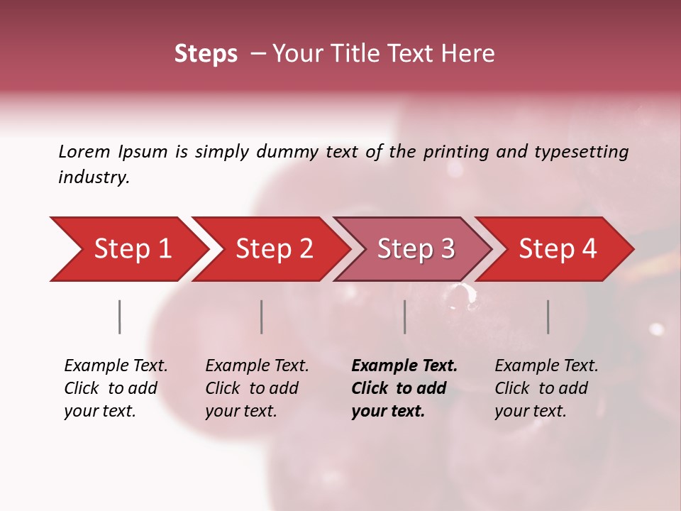 Close Up Of Red Grapes PowerPoint Template