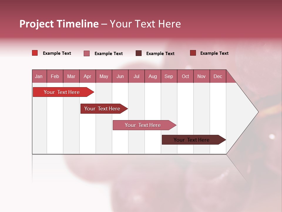 Close Up Of Red Grapes PowerPoint Template