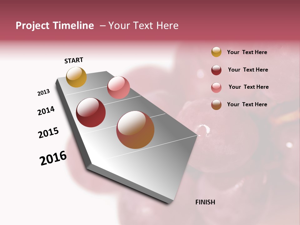Close Up Of Red Grapes PowerPoint Template