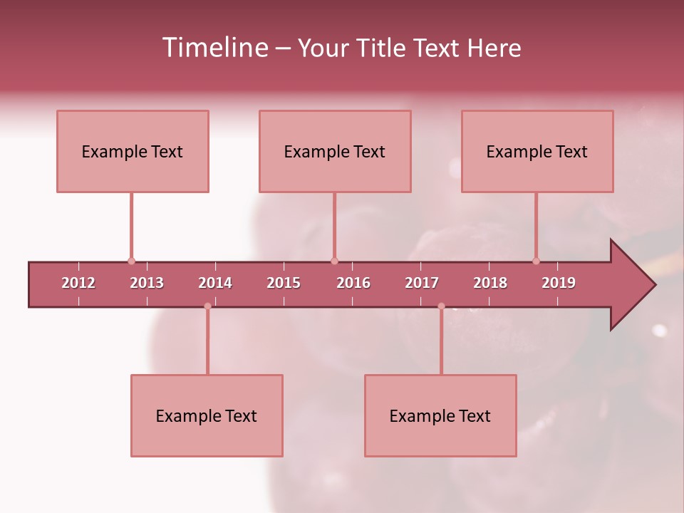 Close Up Of Red Grapes PowerPoint Template