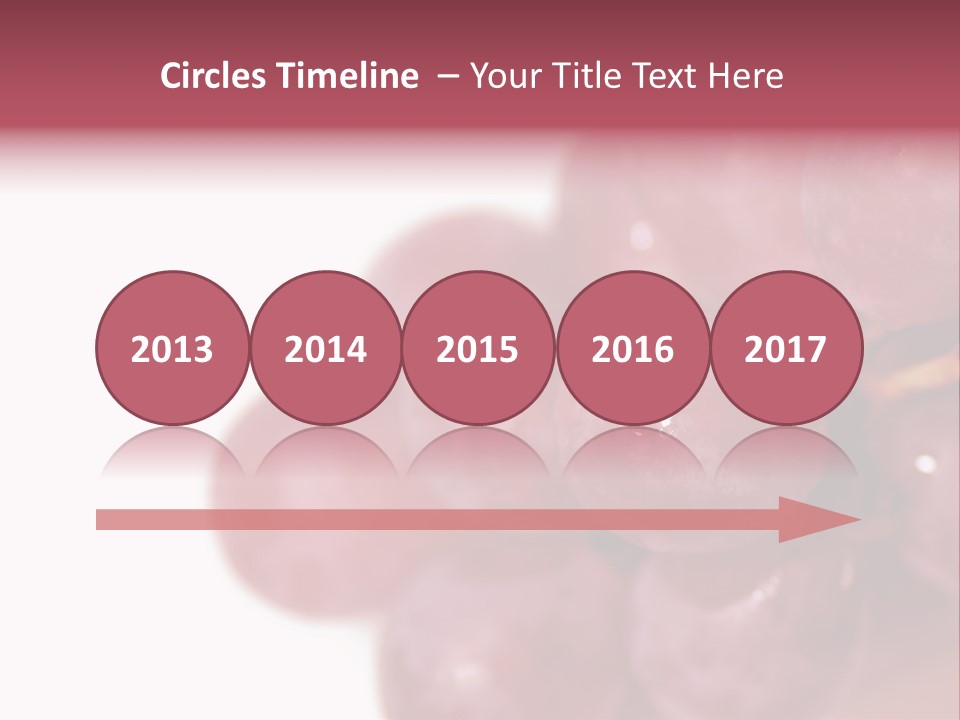 Close Up Of Red Grapes PowerPoint Template