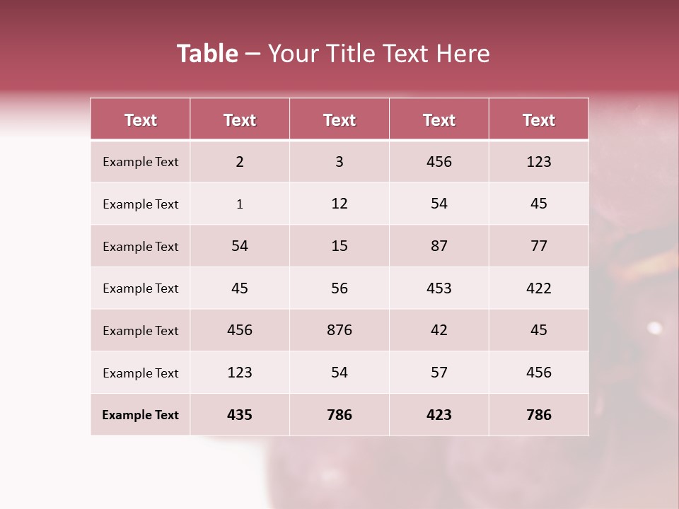 Close Up Of Red Grapes PowerPoint Template