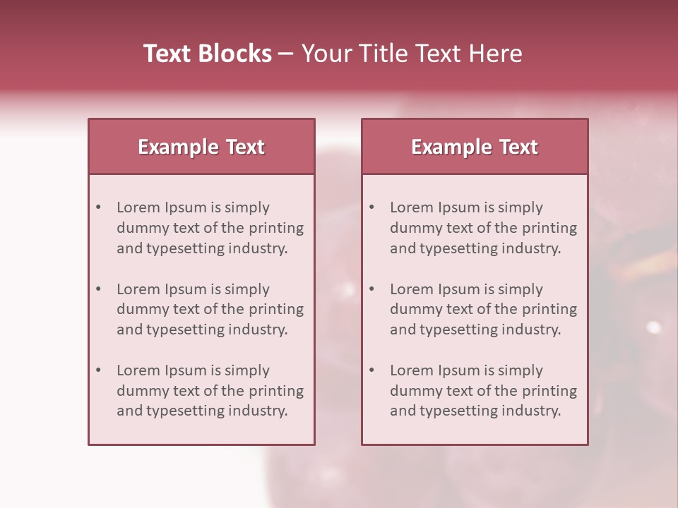 Close Up Of Red Grapes PowerPoint Template