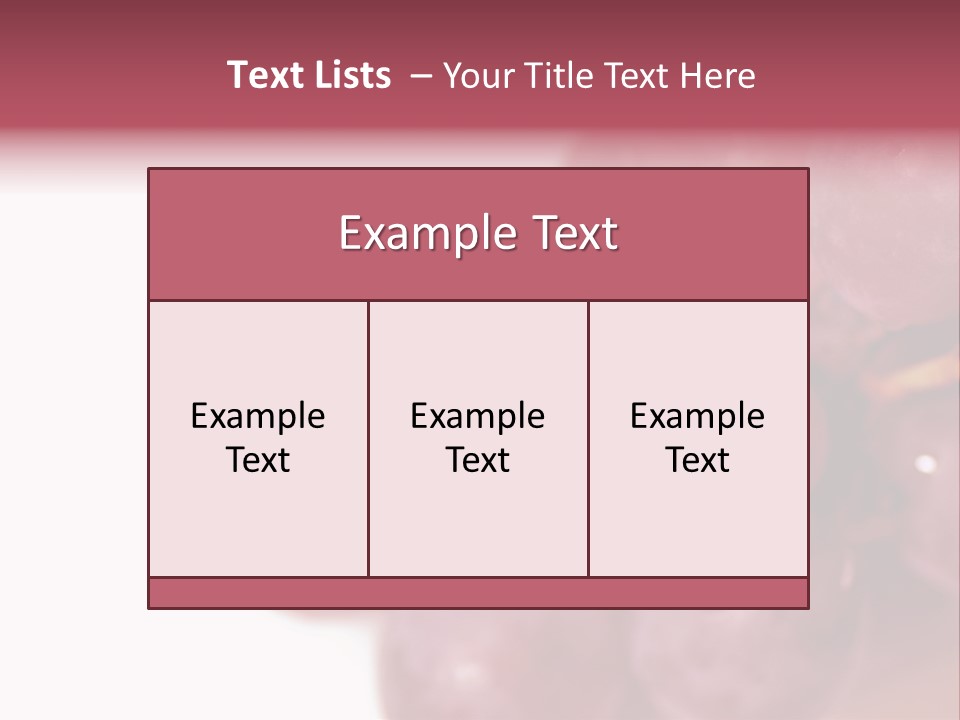 Close Up Of Red Grapes PowerPoint Template