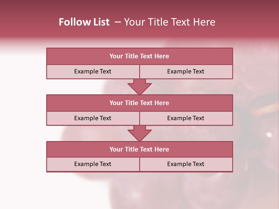Close Up Of Red Grapes PowerPoint Template