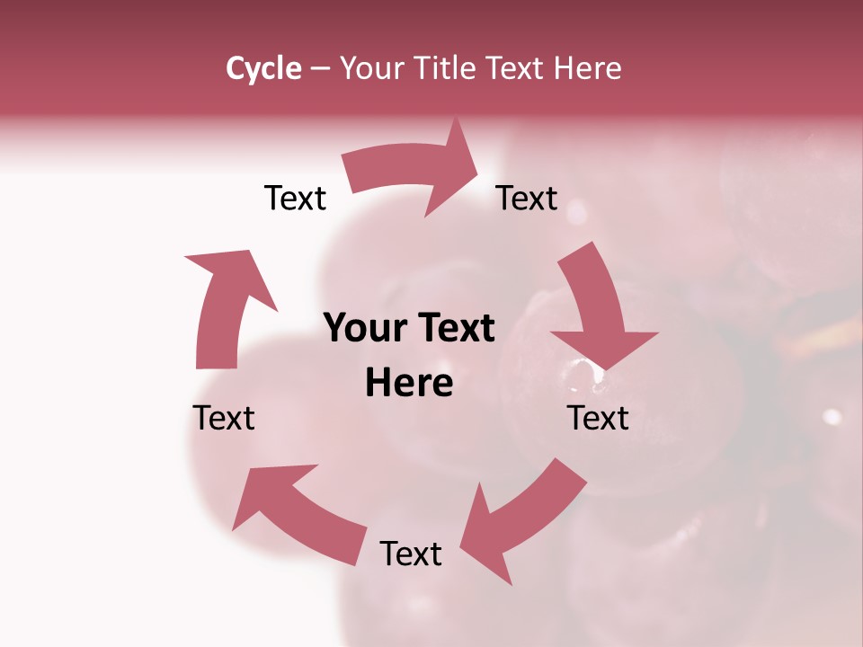 Close Up Of Red Grapes PowerPoint Template