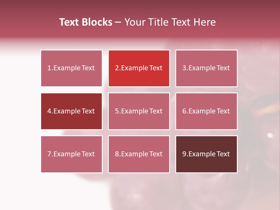 Close Up Of Red Grapes PowerPoint Template