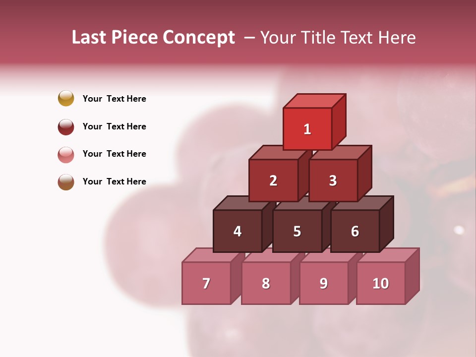 Close Up Of Red Grapes PowerPoint Template
