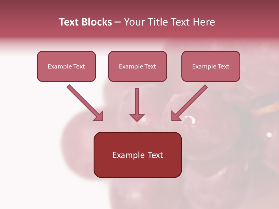 Close Up Of Red Grapes PowerPoint Template