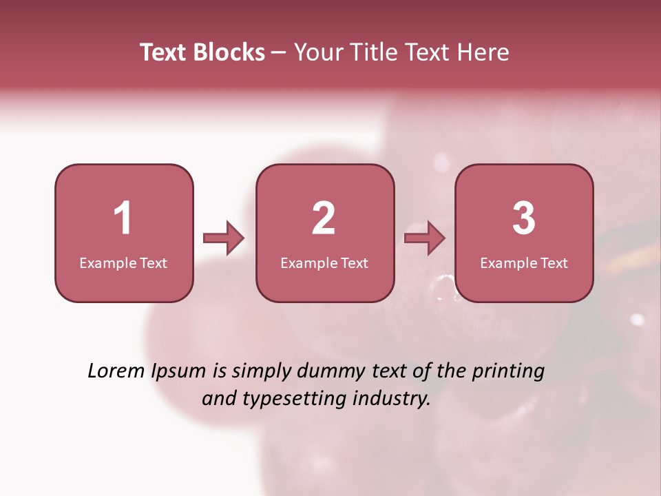 Close Up Of Red Grapes PowerPoint Template