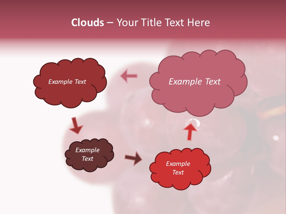 Close Up Of Red Grapes PowerPoint Template