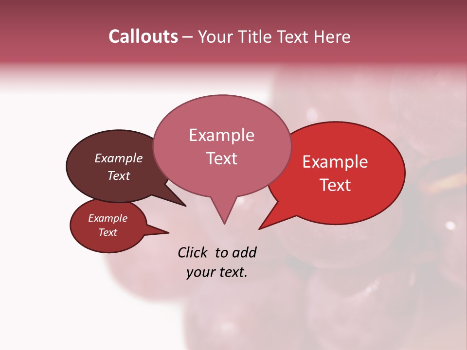 Close Up Of Red Grapes PowerPoint Template