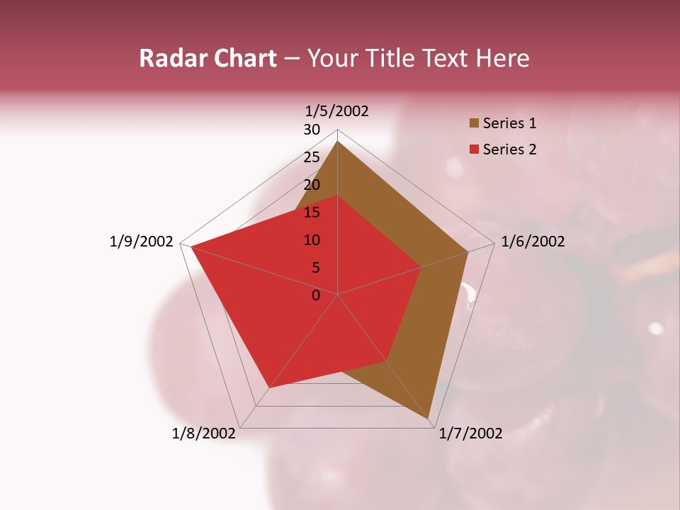 Close Up Of Red Grapes PowerPoint Template