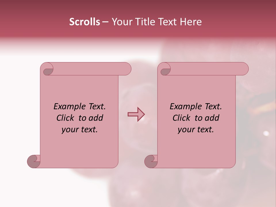 Close Up Of Red Grapes PowerPoint Template
