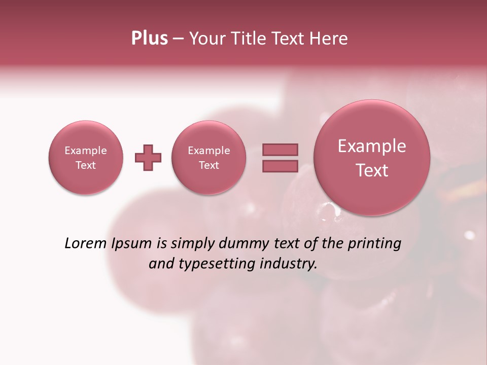 Close Up Of Red Grapes PowerPoint Template