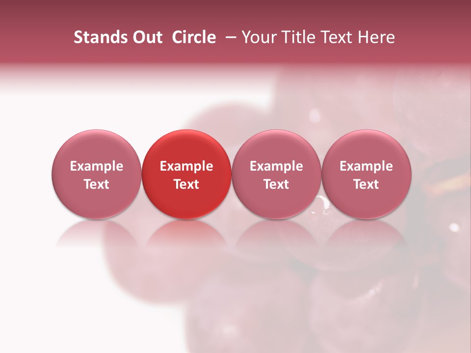 Close Up Of Red Grapes PowerPoint Template