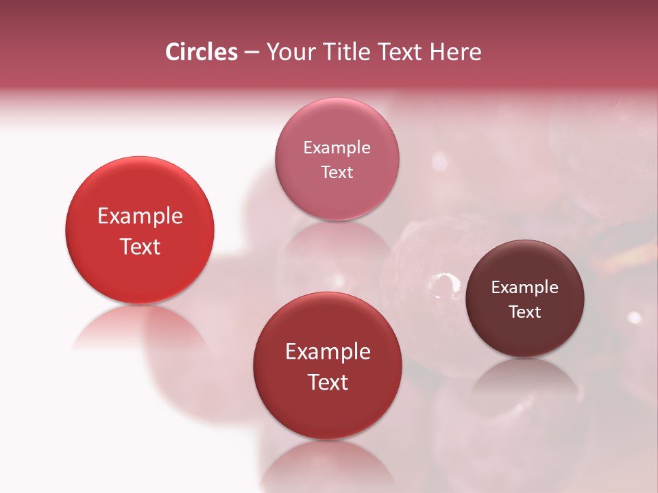 Close Up Of Red Grapes PowerPoint Template
