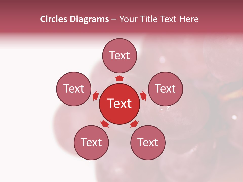 Close Up Of Red Grapes PowerPoint Template