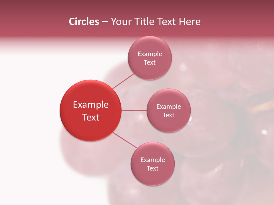 Close Up Of Red Grapes PowerPoint Template