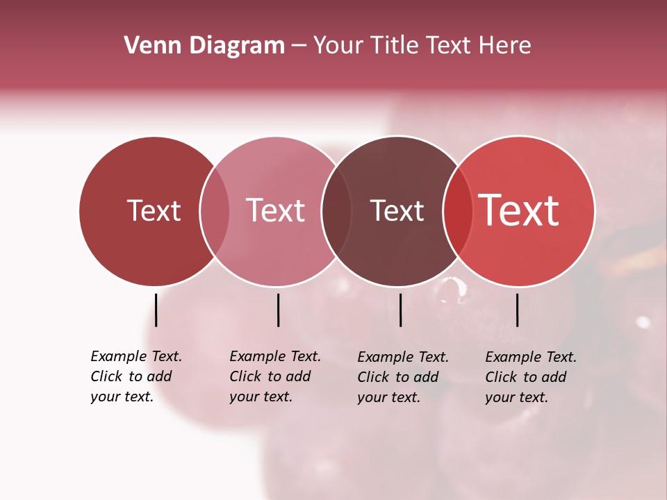 Close Up Of Red Grapes PowerPoint Template