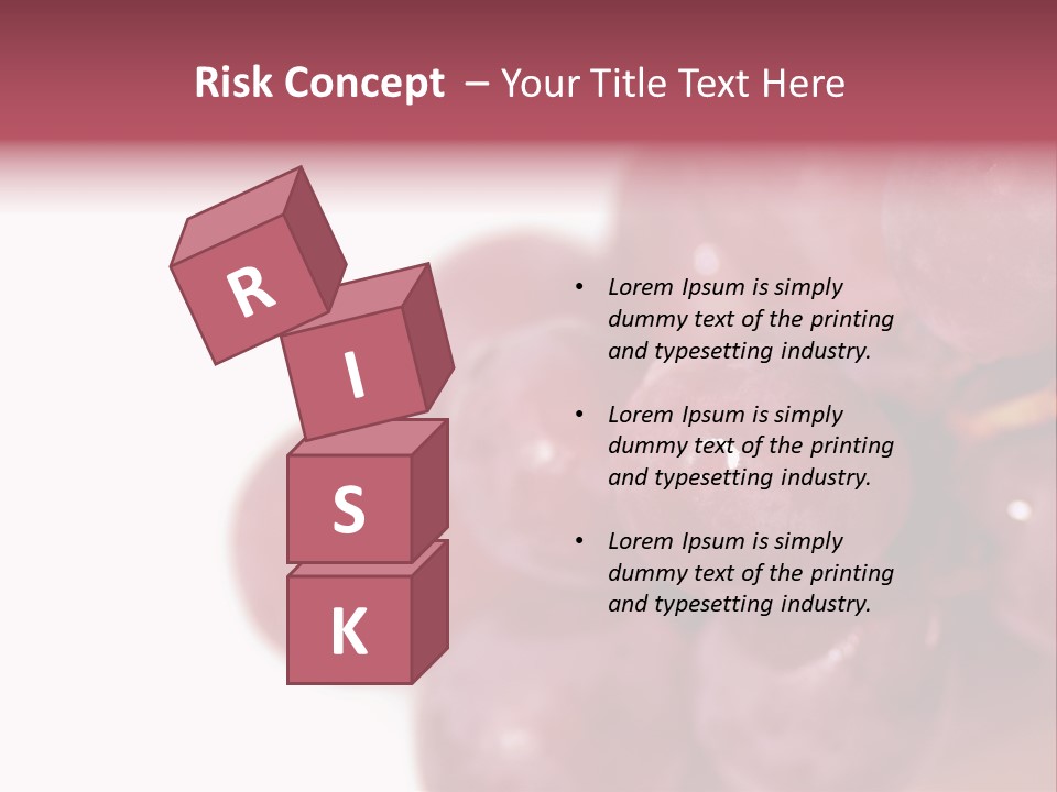 Close Up Of Red Grapes PowerPoint Template