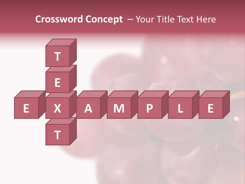 Close Up Of Red Grapes PowerPoint Template